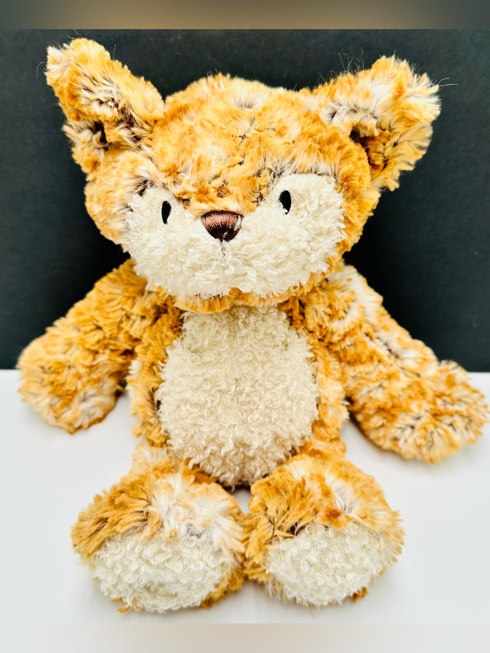 Demdaco Woodland Fox Plush Lovey Stuffed Animal 12" Fuzzy Brown Orange